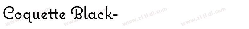 Coquette Black字体转换
